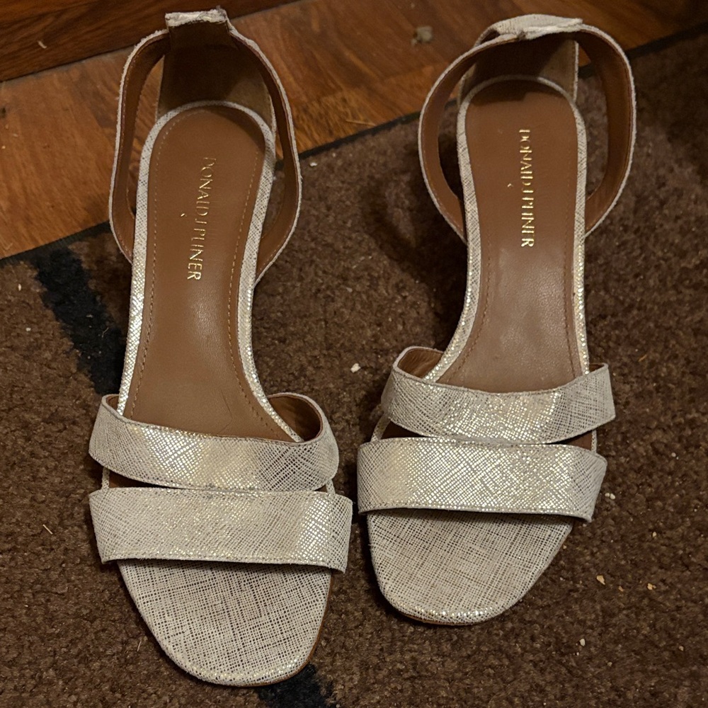 Donald J. Pliner Shimmering Gold Heels